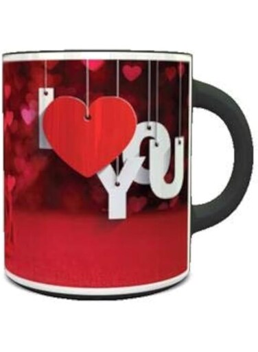 imPRESS Color Changing Coffee Mug with Hanging I Love You Design