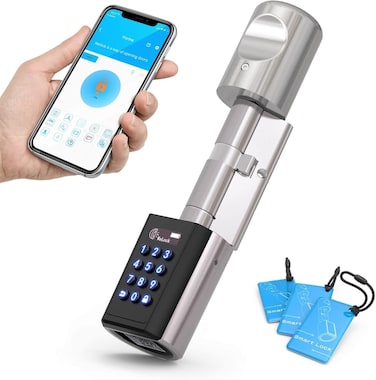 WELOCK PCB41-UAE Smart Door Lock Cylinder with Password WI-FI App RFID Card Unlock for Home Office Airbnb