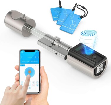 WELOCK Touch41-UAE Biometric Fingerprint Door Smart Lock, With Smart Cylinder WI-FI App RFID Card For Home Office
