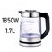 DLCHT1188S 1850W Electric Glass Kettle with 1.7 Litre Capacity - Multicolor