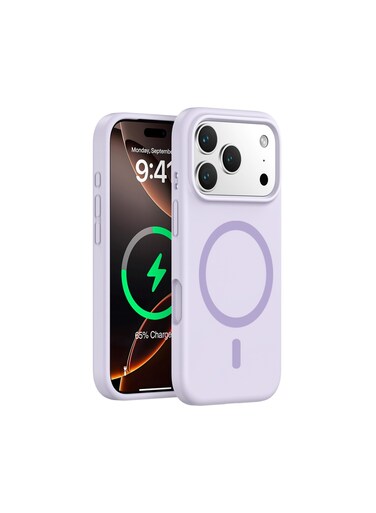Mobcos iPhone 17 Pro Max Purple Elite Ring Premium Silicone MagSafe Case for iPhone   Silky Soft Touch   Military-Grade Shockproof Protection   Strong Magnetic Compatibility   Luxury Slim Cover