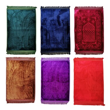 STARGOLD Traditional Turkish Prayer Mat 6 Pcs Combo, 80x120 cm Large Portable Multicolor Islamic Prayer Rug, Janamaz Sajjadah For Muslim Men And Women