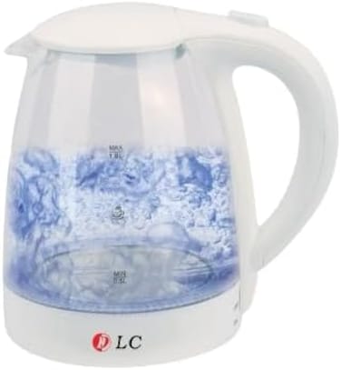 1.8L Glass Electric Kettle - 2200W Fast Boiling with Auto Shut-Off &amp; Boil-Dry Protection, BPA-Free Tea Kettle with LED Light &amp; Water Level Window (Stainless Steel Base)
