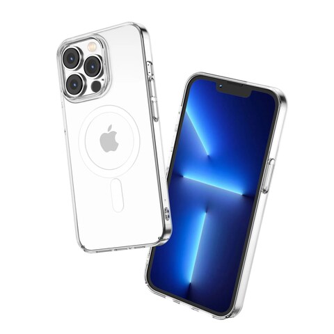 غرين ليون كيس لجهاز iPhone 14 Pro Max MagSafe غطاء ديلغادو مع حواف، قطع دقيقة، تصميم نحيف، وضوح دائم، حماية من السقوط، حماية للكاميرا، مقاوم لبصمات الأصابع والخدوش، مقاوم للاصفرار
