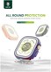 Green Lion Ultra Series Guard Pro Case Compatible With Apple Watch 49mm, 360˚ Full Protection, Easy Access To Every Button, Slim Full Coverage, Crystal Clear Glass (Purple)
