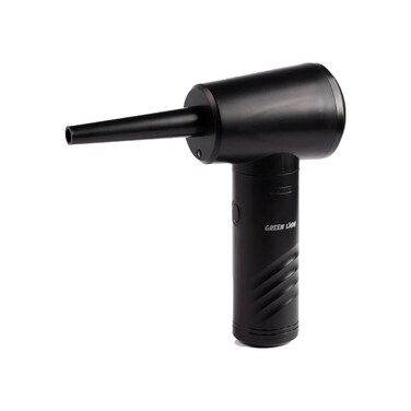 Green Lion Portable Air Duster, Cordless Air Blower, 40W/50W/70W Power Options, 2000mAh Battery &times; 3, 32-Minute Runtime on 1st Gear, USB Charging, Lightweight, Black
