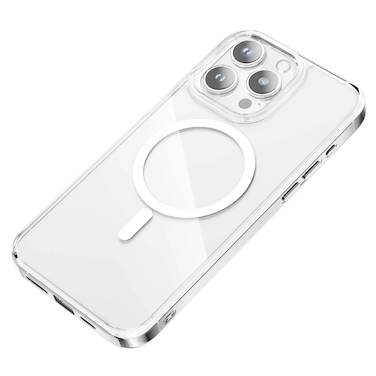 غرين ليون كيس متوافق مع MagSafe متوافق مع iPhone 15 Pro، مقاوم للخدش، جذب قوي، تصميم مقاوم للصدمات، حماية للكاميرا، حماية من السقوط، تناسب دقيق، قبضة مريحة - شفاف
