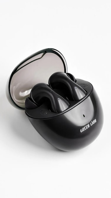 Green Lion Athens Wireless Earbuds, Hands-free Calls, 12m Range, V5.3 Bluetooth, Multi-Function Touch, 4hrs play time, 70mins Charging time. (Black)
