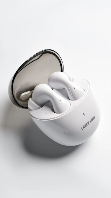 سماعات جرين ليون أثينا اللاسلكية بصوت عالي الجودة، تحكم باللمس متعدد الوظائف، بلوتوث V5.3، 4 ساعات وقت حديث، 4 ساعات وقت موسيقى، 70 دقيقة وقت شحن، خفيفة الوزن وقابلة للحمل (أبيض)
