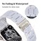 Green Lion Resin Watch Band for Apple Watch 42/44/45/49mm, Waterproof, Comfortable Fit, High-Quality Smart Watch Band with Stainless Steel Connector, Durable and Stylish, White