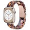 حزام ساعة Green Lion Resin لساعة Apple Watch 42/44/45/49 مم، لون العنبر، مقاوم للماء، ملاءمة مريحة، حزام ساعة ذكي عالي الجودة مع موصل فولاذي مقاوم للصدأ للمتانة

