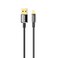 Green Lion USB-A To Lightning Tough Cable 1M, 480Mbps Transfer Speed, Charge &amp; Sync Functionality, 10000 Bends Lifespan, Secure &amp; Safe, Transparent Aluminum Alloy Braided Build
