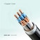 Green Lion AUX To AUX Braided Cable, Stable Signal, Durable Quality, Copper Core, 10,000 Bends Cable, 1 Meter Cable, Easy To Use, Transparent + Braided Material - Black
