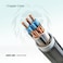 كابل جرين لايون مضفر من USB-C إلى AUX (1 متر)، نقل إشارة مستقر، نواة نحاسية، تصميم متين بعمر افتراضي 10000 انحناء، مادة شفافة مضفرة - أسود
