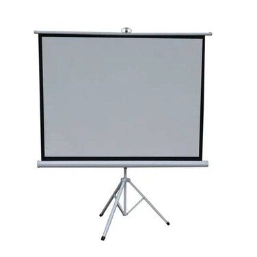 Green Lion 72" Portable Projection Screen, Tripod Stand, 160&deg; Wide View Angle, Washable, Lightweight, Height Adjustable, Wrinkle-Free, Perfect for Home or Office Use - Matte White
