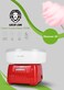 Green Lion Cotton Candy Maker, 500W Power, Compatible with Granulated and Rock Sugar, Easy to Clean and Disassemble, Measuring Spoon, Two Plastic Cones, ON OFF Button, UK Plug, Red
