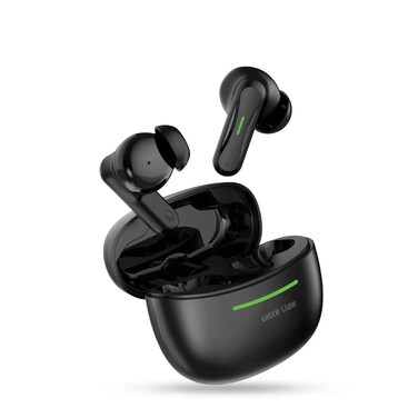 Green Lion Cairo Wireless Earbuds, BT V5.3, IPX4 Waterproof, Multi-Function Touch, Type-C Charging, 1.3H Charging Time, 4H Playing Time, 4.5H Talking Time, Lightweight (Black)