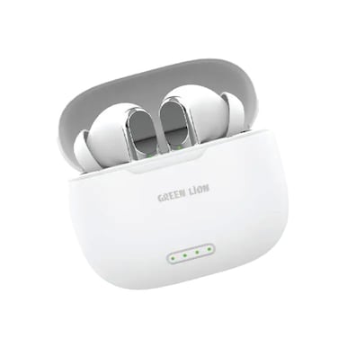 Green Lion Panama Wireless Earbuds, 200mAh Capacity, Bluetooth V5.4, 12M Effective Distance, 4.5 Hours Talking Time, 4 Hours Playing Time, IPX4 Waterproof, Type-C Charging, White