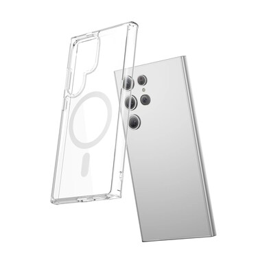 كفر جرين ليون كريستال شفاف لـ Samsung Galaxy S24 Plus، حماية ضد الميكروبات، حماية للكاميرا، قبضة مريحة، مقاوم للبصمات، فتحات أنيقة، متوافق مع MagFit كريستال
