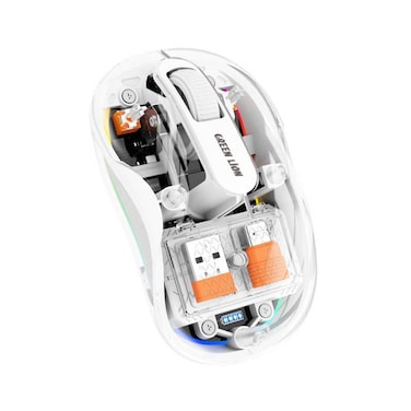 Green Lion Wireless Turtle Mouse, 2.4GHz, USB-A, USB-C, BT1 &amp; BT2, 800-2400 DPI Optical Resolution, 400mAh Rechargeable Battery, Up to 3 Devices Simultaneously, 3 Million Clicks, Ergonomic Design