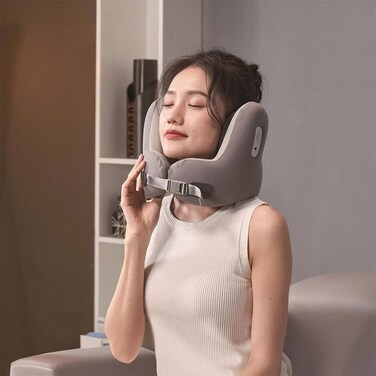 Music Pillow with Neck Protection, Green Lion GNMUPILLWGY - Grey