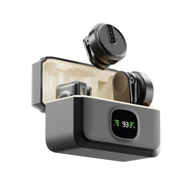 Green Lion GLM-Wireless Mic Lite, Environmental Noise Cancellation, 100mAh Transmitter Battery, 800mAh Charging Case, 20Hz-20kHz Frequency Response, 48kHz Sampling, 7 Hours Working Duration