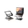 Green Lion 360 Rotatable Laptop Stand, Adjustable Height and Angle, Compatible with 13 to 17-inch Laptops, Carbon Steel &amp; Silicone, Black
