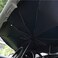 Green Lion Car Windshield Sunshade Umbrella, 140x79 cm Universal Fit, UV Protection, Manual Open, Lightweight &amp; Compact, Polyester + Silver Titanium, Black

