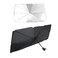 Green Lion Car Windshield Sunshade Umbrella, 140x79 cm Universal Fit, UV Protection, Manual Open, Lightweight &amp; Compact, Polyester + Silver Titanium, Black
