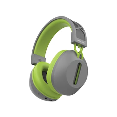 Green Lion SolarEcho ANC Over-Ear Headphones, 30H Battery Life, Solar Powered, Bluetooth V5.3, 40mm Speaker, AUX Support, Integrated Microphone, Up to 30H Talk Time - Gray/Green