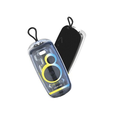 سماعة بورودو جرين لاين Palma Pro اللاسلكية، إضاءة RGB، Bluetooth 5.2، 2 * 8 واط طاقة، مقاومة للماء IPX6، 7 ساعات وقت تشغيل، بطارية 2400mAh، دعم TWS/FM/TF Card/USB، شحن Type-C - أسود
