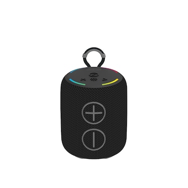 Green Lion Porto Wireless Speaker, 8W Output Power, Bluetooth 5.2, 120 Hz&ndash;18 kHz Frequency Range, IPX6 Waterproof, RGB Light, 1200mAh Battery, 6-7 Hours Playtime, Type-C Charging, Black
