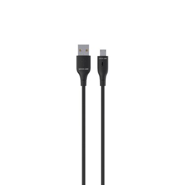 Green Lion USB-A To Micro 1Meter PVC Cable, 480Mbps Transfer Speed, Wide Compatibility, 5V/2.4A, Charge &amp; Sync, Secure &amp; Safe, 10000 Bends Life Span (Black)