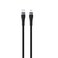 كابل Green Lion USB-C إلى Lightning مضفر بطول 1 متر 18 واط، شحن ومزامنة، شحن آمن وموثوق، سرعة نقل 480Mbps، توافق واسع، يتحمل 10,000 انحناء، غلاف من الألمنيوم - أسود
