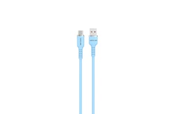 كابل Green Lion USB-A إلى USB-C سيليكون 1 متر 15 واط، شحن ومزامنة، شحن آمن وموثوق، سرعة نقل 480 ميجابايت/ثانية، توافق واسع، يتحمل 10,000 انحناء، غلاف من الألومنيوم المتين (أزرق)
