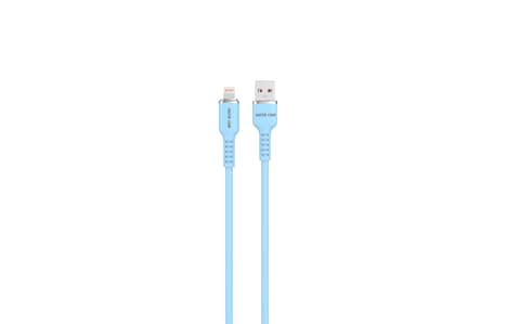 كابل جرين لايون USB-A إلى Lightning سيليكون 1 متر 12 واط، شحن ومزامنة، شحن آمن وموثوق، سرعة نقل 480 ميجابت في الثانية، يتحمل 10000 انحناء، غلاف ألومنيوم متين (أزرق)
