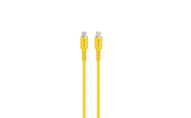 كابل Green Lion USB-C إلى USB-C سيليكون 1 متر 60 واط، شحن ومزامنة، شحن آمن وموثوق، سرعة نقل 480 ميجابايت/ثانية، توافق واسع، يتحمل 10,000 انحناء، غلاف من الألومنيوم المتين (أصفر)
