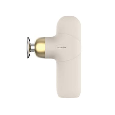 Green Lion Premium Massage Gun, 1500mAh Battery, 40W Power, 38mm Brushless Motor, 4-Speed Dual Mode, 4 Interchangeable Heads, Type-C Charging, Beige
