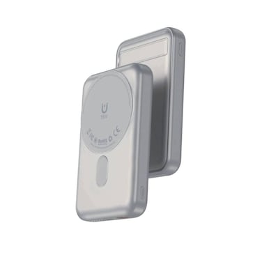 Green Lion Lagos 10000mAh Power Bank with PD 20W, MagSafe Compatible, Strong Adsorption, Built-in Stand, Compact &amp; Portable Design, 15W Wireless Output - Titanium