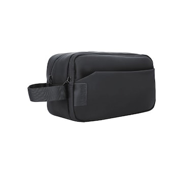 Green Lion Urban Travel Pouch, Premium Toiletry Kit, Multiple Pockets for Organization, Cable Organizer, Reinforced Handle, Scratch-Resistant, PU &amp; 210D Polyester, Black
