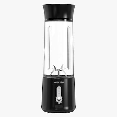 Green Lion 120W JET PLUS 6 Bladed Juicer 4000mAh Battery Capacity, 500ml Jar Capacity, Stainless Steel Blades, Motor Speed 18000, Type-C Charging, Portable &amp; Compact (Black)