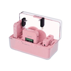 Green Lion GLM-Professional Wireless Mic, 2 Microphones & 1 Receiver, 360° Pickup, 25 Hours with Charging Case, 100m Working Distance, 2.4GHz Digital Transmission, Environment Noise Cancellation