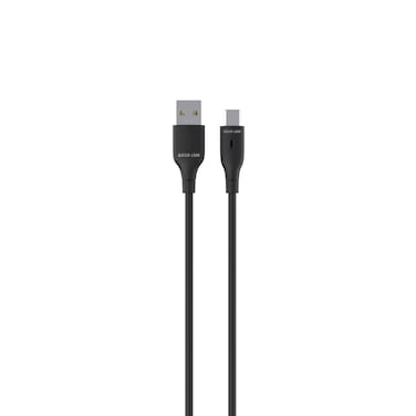 Green Lion USB-A TO USB-C PVC Cable 30 CM,480Mbps Transfer Speed,Wide Compatible,Secure &amp; Safe,Charge &amp; Sync,Withstanding +10000 Bedings,PVC Cable,15W - Black