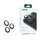Green Lion HD Pro Camera Lens Protector Compatible with iPhone 15 Pro/15 Pro Max, 9H Durable Glass, Full-Cover Absorption, Anti-Reflection, Metal Ring, Easy Installation - Black
