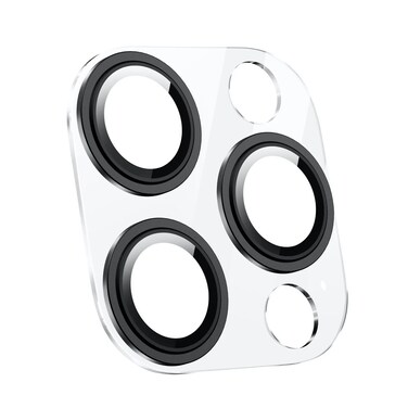 Green Lion HD Pro Camera Lens Protector Compatible with iPhone 15 Pro/15 Pro Max, 9H Durable Glass, Full-Cover Absorption, Anti-Reflection, Metal Ring, Easy Installation - Black

