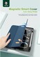 Green Lion Hogo Premium Case with Pencil Holder Compatible with iPad Pro Air 11", Stable Tri Fold Stand, Slim &amp; Lightweight, Auto Sleep/Wake, Built-In Pencil Holder, 2-Way Position Viewing (Blue)