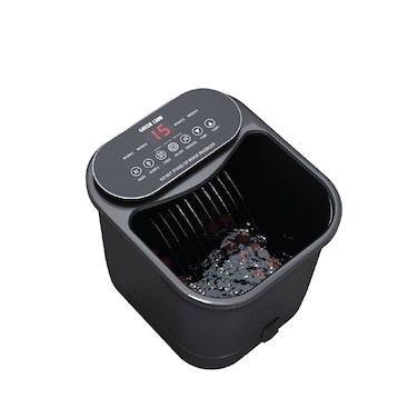 Green Lion Foot Bath Massager, 13L Water Capacity, 500W Power, 4 Massage Modes, Wireless Remote Control, Automatic Massage Wheel, Digital Display, UK Plug, Black
