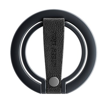 حامل جرين لايون المغناطيسي مع حزام أصبع جلدي، مغناطيسي من الجانبين، قوة 3500 جرام، مغناطيس قوي، وظيفة متعددة الزوايا، دوران 360 درجة، زوايا مشاهدة 180 درجة - أزرق