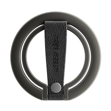 حامل جرين لايون المغناطيسي مع حزام أصبع جلدي، مغناطيسي من الجانبين، قوة 3500 جرام، مغناطيس قوي، وظيفة متعددة الزوايا، دوران 360 درجة، زوايا مشاهدة 180 درجة - التيتانيوم