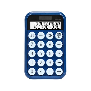 آلة حاسبة محمولة من جرين لايون، طاقة مزدوجة تعمل بالطاقة الشمسية والبطارية، شاشة LCD 10 أرقام، إيقاف تلقائي، تصميم خفيف وسهل الحمل، نوع البطارية AAA ×1 (غير مشمولة)
